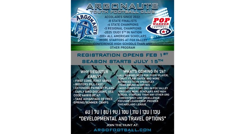 2026 Argonauts Youth Football Club